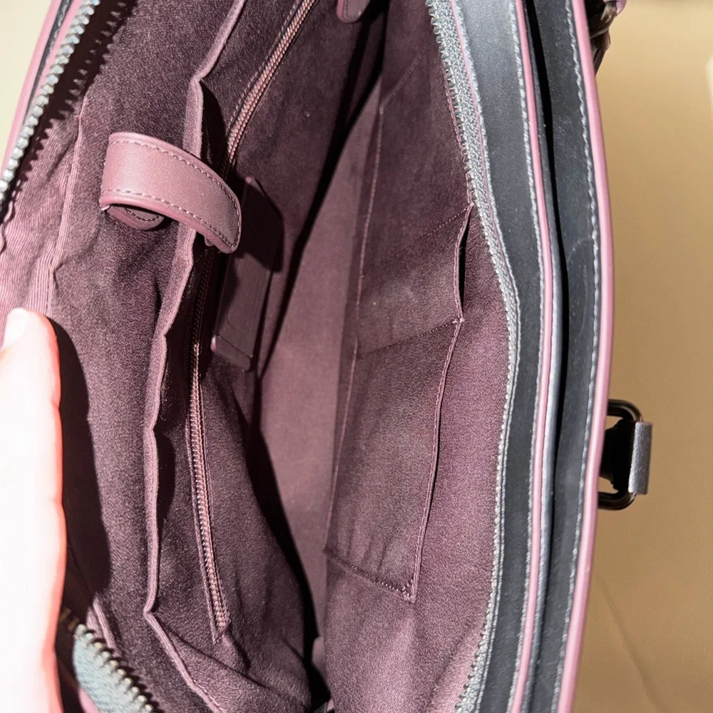 Coach Black and Gray with Burgundy detailing Men's Briefcase